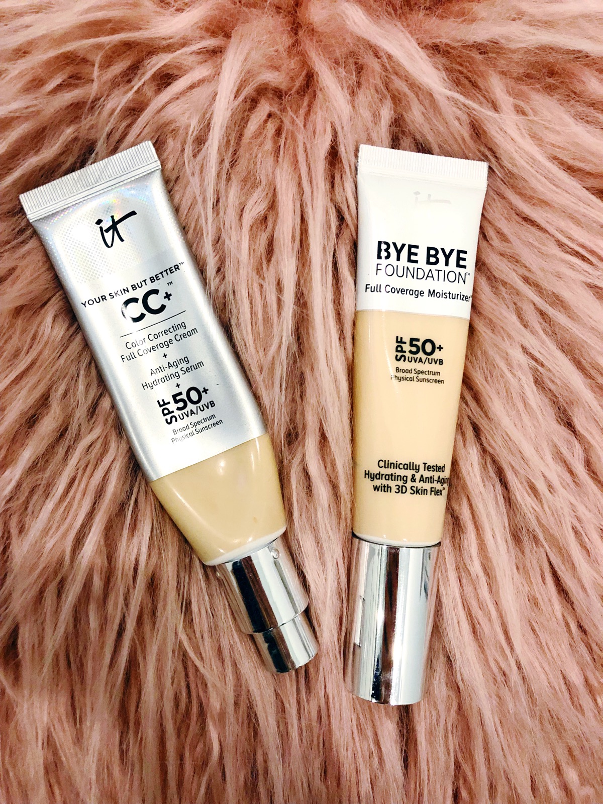 IT Cosmetics CC Cream and Bye Bye Foundation Review & Comparison -  Veronika's Blushing