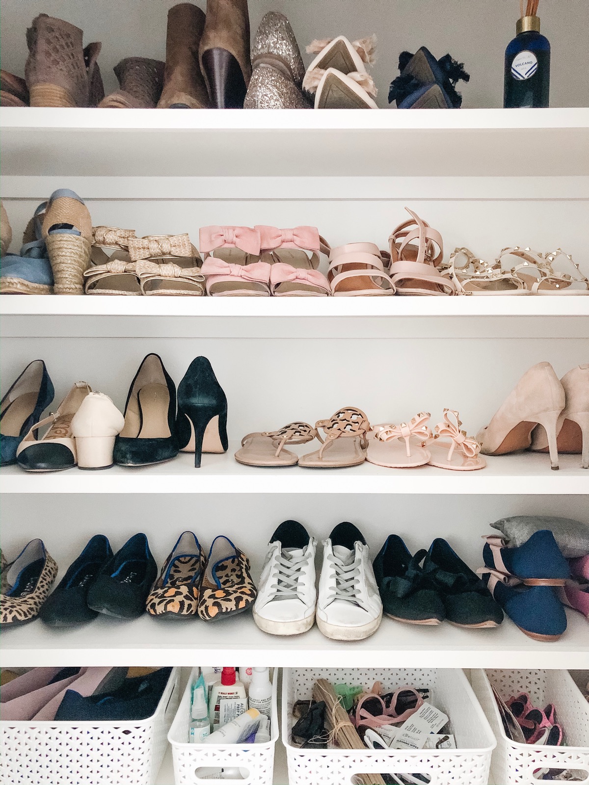 bottom of closet shoe organizer on All About Our Shoe Closet Entryway Veronika S Blushing