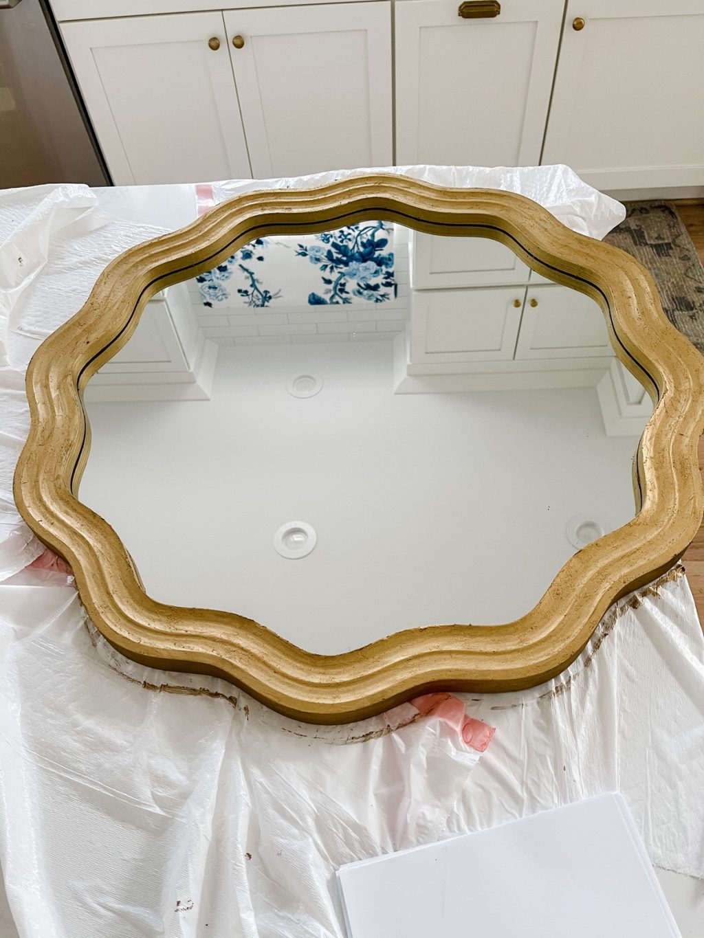 Our Hopeful Home: Gold Leaf Rub 'n Buff Magic: Thrift Store Mirror  Transformation