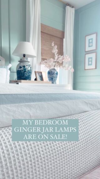 My bedroom ginger jar lamps are on major sale! SHOP:  https://liketk.it/3UwdB or link in my bio! #homedecor #grandmillennial #grandmillennialstyle #grandmillennialhome #grandmillennialdecor #gingerjar #gingerjars